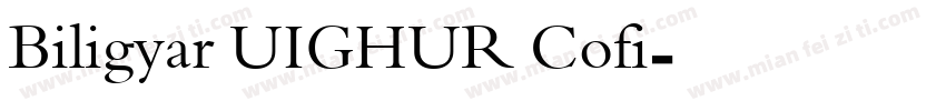 Biligyar UIGHUR Cofi字体转换